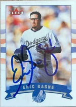 Eric Gagne Signed 2002 Fleer Baseball Card - Los Angeles Dodgers