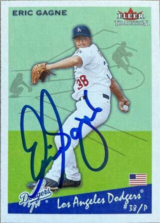 Eric Gagne Signed 2002 Fleer Tradition Baseball Card - Los Angeles Dodgers - PastPros