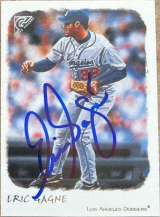 Eric Gagne Signed 2002 Topps Gallery Baseball Card - Los Angeles Dodgers - PastPros