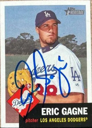 Eric Gagne Signed 2002 Topps Heritage Baseball Card - Los Angeles Dodgers