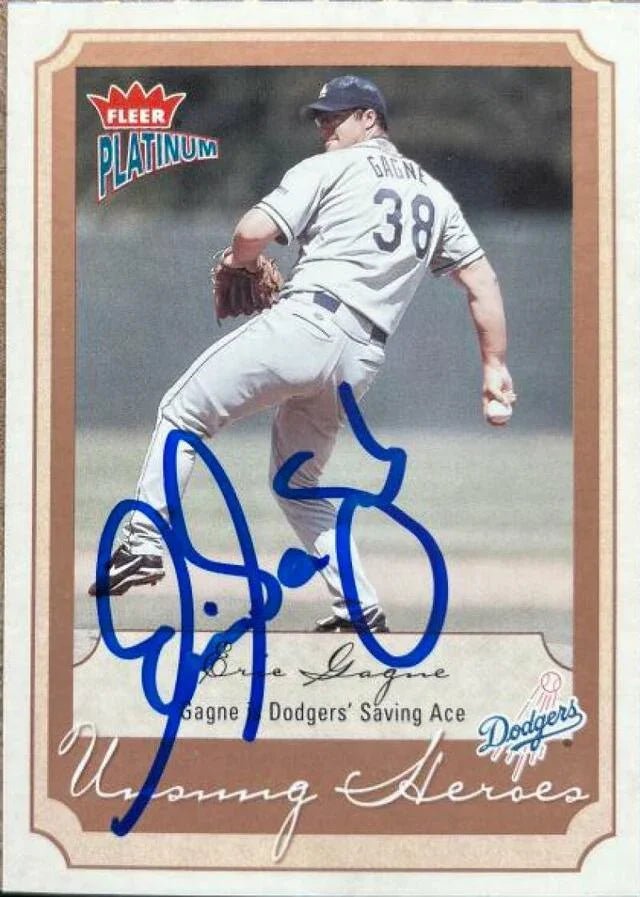 Eric Gagne Signed 2003 Fleer Platinum Card - Los Angeles Dodgers