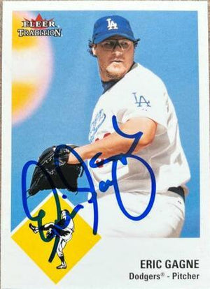 Eric Gagne Signed 2003 Fleer Tradition Baseball Card - Los Angeles Dodgers - U52 - PastPros