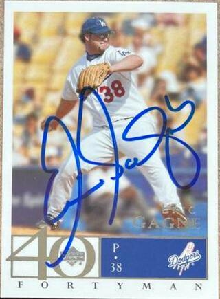 Eric Gagne Signed 2003 Upper Deck 40 Man Baseball Card - Los Angeles Dodgers #519 - PastPros