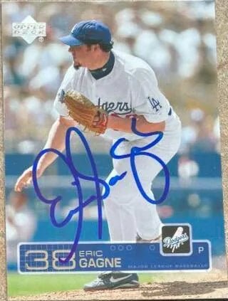 Eric Gagne Signed 2003 Upper Deck Baseball Card - Los Angeles Dodgers #190