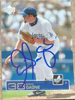 Eric Gagne Signed 2003 Upper Deck Baseball Card - Los Angeles Dodgers #190 - PastPros