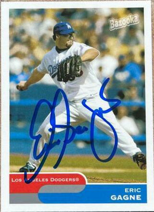 Eric Gagne Signed 2004 Bazooka Baseball Card - Los Angeles Dodgers - PastPros