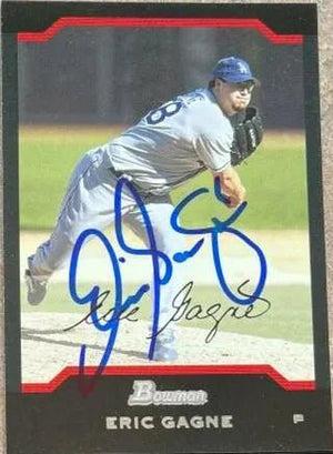 Eric Gagne Signed 2004 Bowman Baseball Card - Los Angeles Dodgers