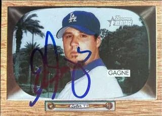 Eric Gagne Signed 2004 Bowman Heritage Baseball Card - Los Angeles Dodgers