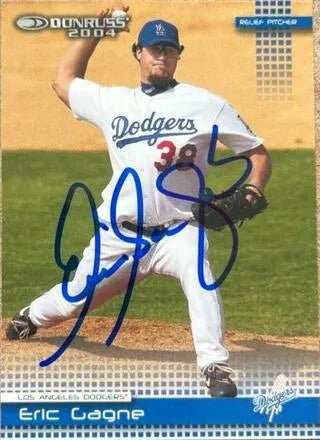 Eric Gagne Signed 2004 Donruss Baseball Card - Los Angeles Dodgers