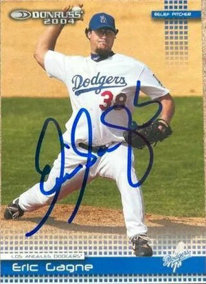 Eric Gagne Signed 2004 Donruss Baseball Card - Los Angeles Dodgers