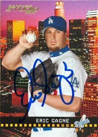 Eric Gagne Signed 2004 Donruss Studio Baseball Card - Los Angeles Dodgers