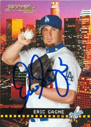 Eric Gagne Signed 2004 Donruss Studio Baseball Card - Los Angeles Dodgers - PastPros