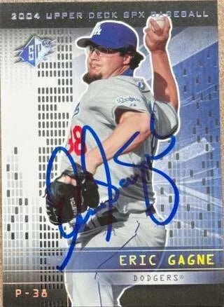 Eric Gagne Signed 2004 SPx Baseball Card - Los Angeles Dodgers