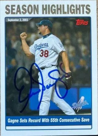 Eric Gagne Signed 2004 Topps Baseball Card - Los Angeles Dodgers #336