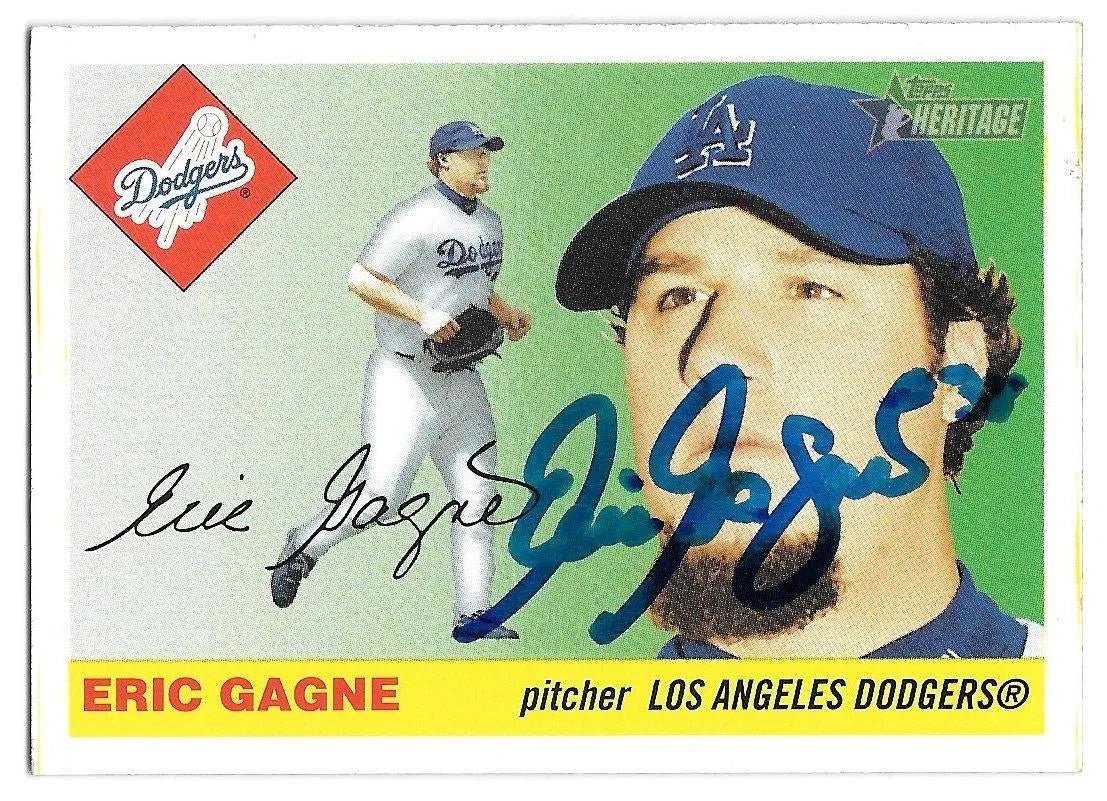 Eric Gagne Signed 2004 Topps Heritage Baseball Card - Los Angeles Dodgers