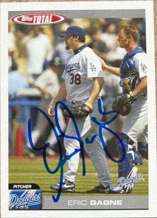Eric Gagne Signed 2004 Topps Total Baseball Card - Los Angeles Dodgers