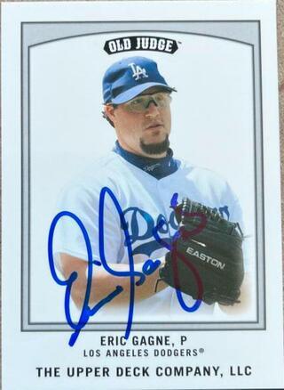 Eric Gagne Signed 2004 Upper Deck Old Judge Vintage Baseball Card - Los Angeles Dodgers - PastPros