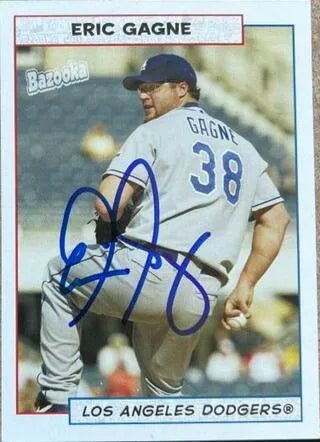 Eric Gagne Signed 2005 Bazooka Baseball Card - Los Angeles Dodgers
