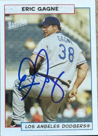 Eric Gagne Signed 2005 Bazooka Baseball Card - Los Angeles Dodgers - PastPros