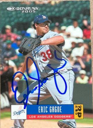 Eric Gagne Signed 2005 Donruss Baseball Card - Los Angeles Dodgers - PastPros