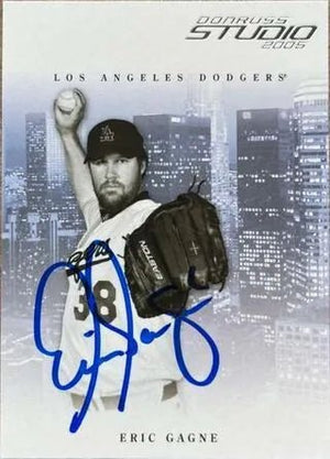 Eric Gagne Signed 2005 Donruss Studio Baseball Card - Los Angeles Dodgers
