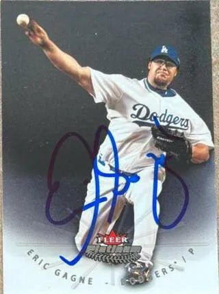 Eric Gagne Signed 2005 Fleer Platinum Baseball Card - Los Angeles Dodgers