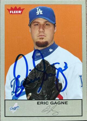 Eric Gagne Signed 2005 Fleer Tradition Baseball Card - Los Angeles Dodgers (Gray Back) - PastPros
