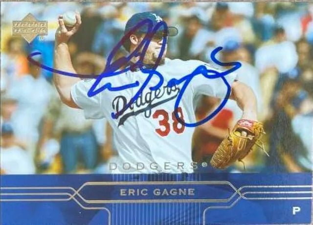 Eric Gagne Signed 2005 Upper Deck Card - Los Angeles Dodgers #102