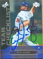 Eric Gagne Signed 2005 Upper Deck Team Checklist Card - Los Angeles Dodgers