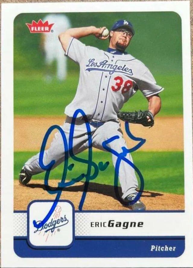 Eric Gagne Signed 2006 Fleer Baseball Card - Los Angeles Dodgers