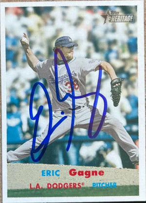 Eric Gagne Signed 2006 Topps Heritage Baseball Card - Los Angeles Dodgers - SP