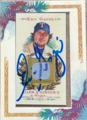 Eric Gagne Signed 2007 Allen & Ginter Relics Baseball Card - Texas Rangers
