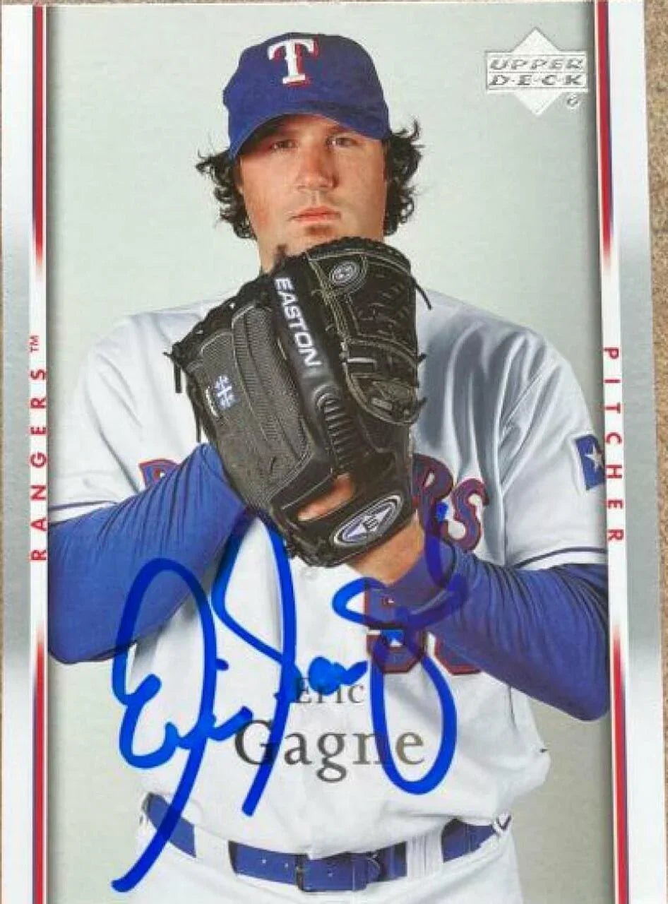 Eric Gagne Signed 2007 Upper Deck Baseball Card - Texas Rangers