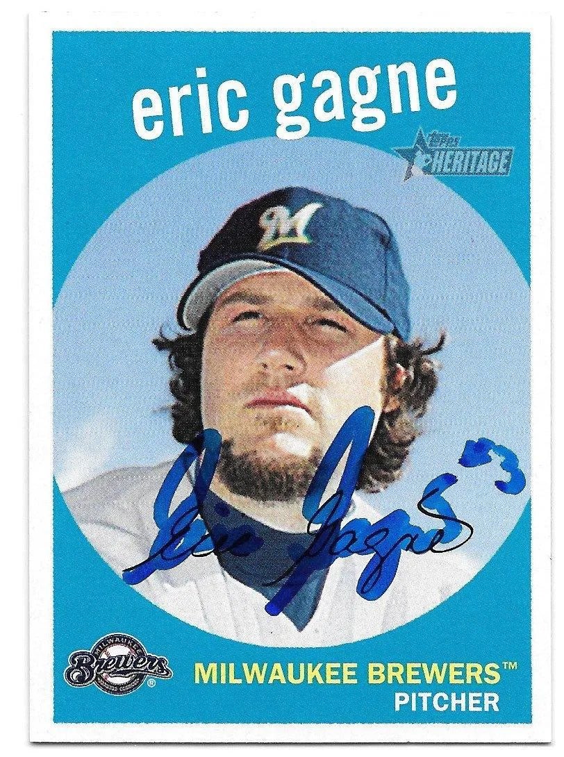 Eric Gagne Signed 2008 Topps Heritage Baseball Card - Los Angeles Dodgers