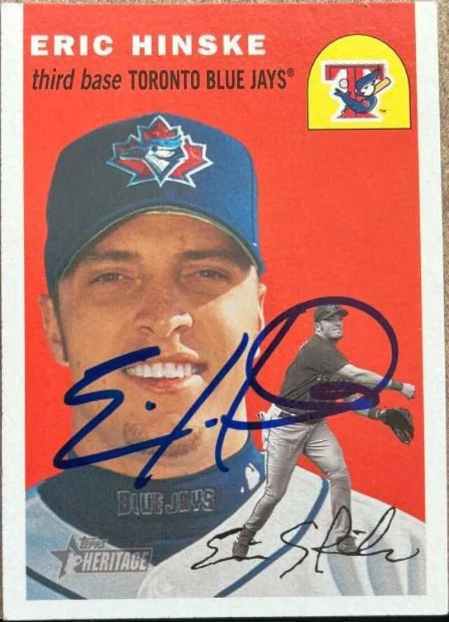 Eric Hinske Signed 2003 Topps Heritage Baseball Card - Toronto Blue Jays