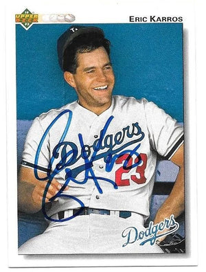 Eric Karros Signed 1992 Upper Deck Baseball Card - Los Angeles Dodgers