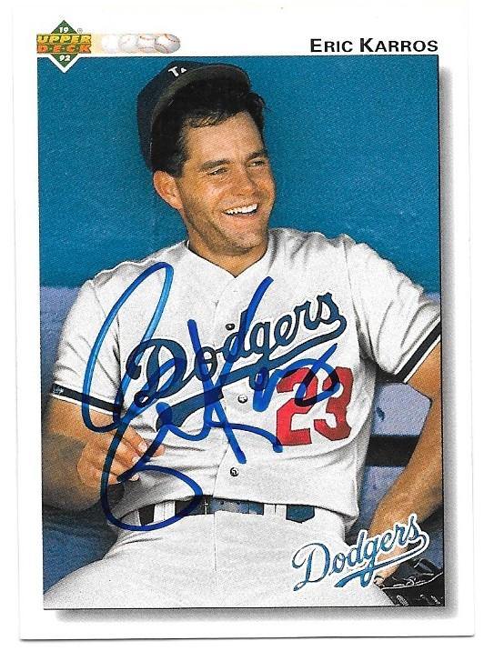 Eric Karros Signed 1992 Upper Deck Baseball Card - Los Angeles Dodgers - PastPros