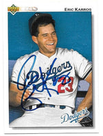 Eric Karros Signed 1992 Upper Deck Baseball Card - Los Angeles Dodgers - PastPros