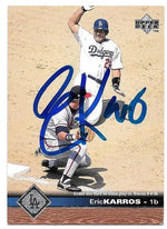 Eric Karros Signed 1997 Upper Deck Baseball Card - Los Angeles Dodgers