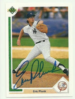 Eric Plunk Signed 1991 Upper Deck Baseball Card - New York Yankees