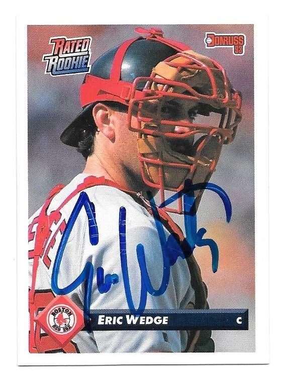 Eric Wedge Signed 1993 Donruss Baseball Card - Boston Red Sox