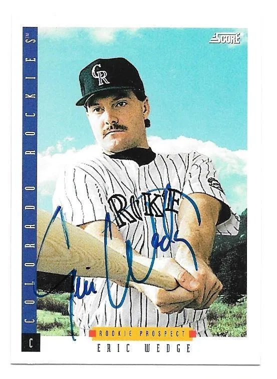 Eric Wedge Signed 1993 Score Baseball Card - Colorado Rockies