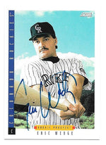 Eric Wedge Signed 1993 Score Baseball Card - Colorado Rockies - PastPros