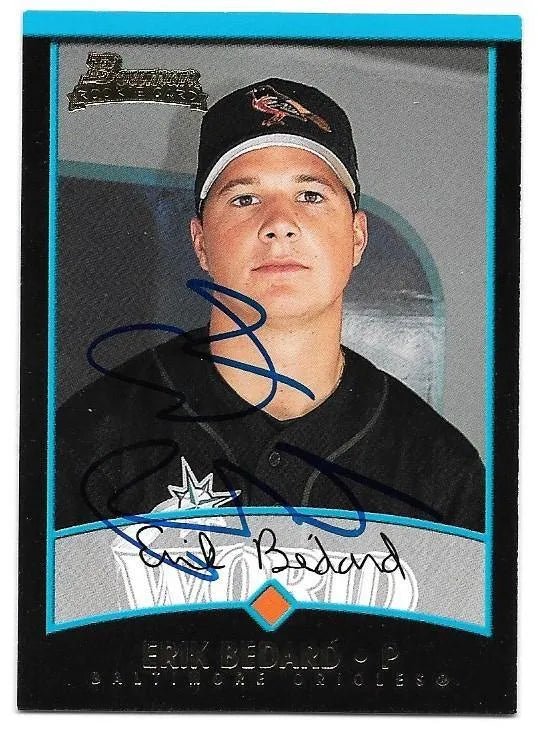 Erik Bedard Signed 2001 Bowman Draft Picks & Prospect Baseball Card - Baltimore Orioles