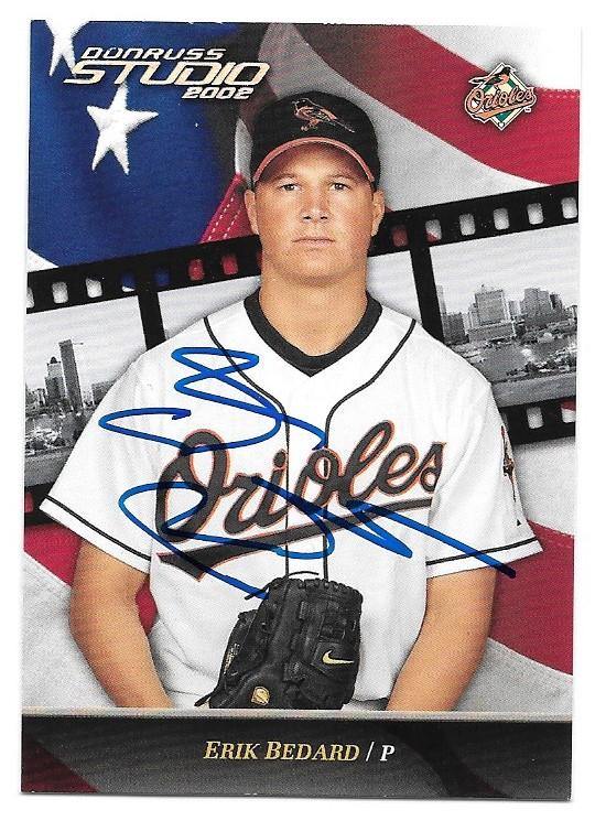 Erik Bedard Signed 2002 Donruss Studio Baseball Card - Baltimore Orioles - PastPros