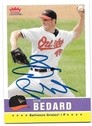 Erik Bedard Signed 2006 Fleer Tradition Baseball Card - Baltimore Orioles
