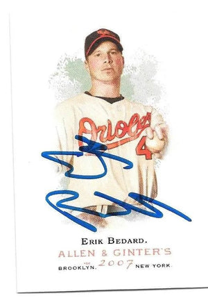 Erik Bedard Signed 2007 Allen & Ginter Baseball Card - Baltimore Orioles