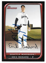 Erik Bedard Signed 2008 Bowman Baseball Card - Seattle Mariners - PastPros
