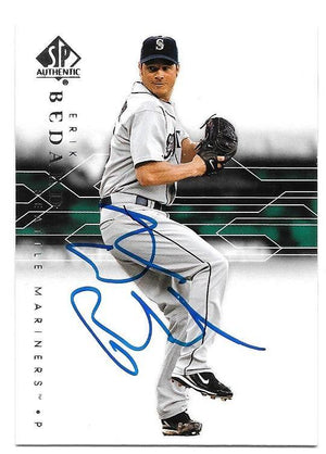 Erik Bedard Signed 2008 SP Authentic Baseball Card - Seattle Mariners - PastPros
