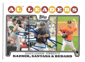 Erik Bedard Signed 2008 Topps AL Leaders Baseball Card - Baltimore Orioles